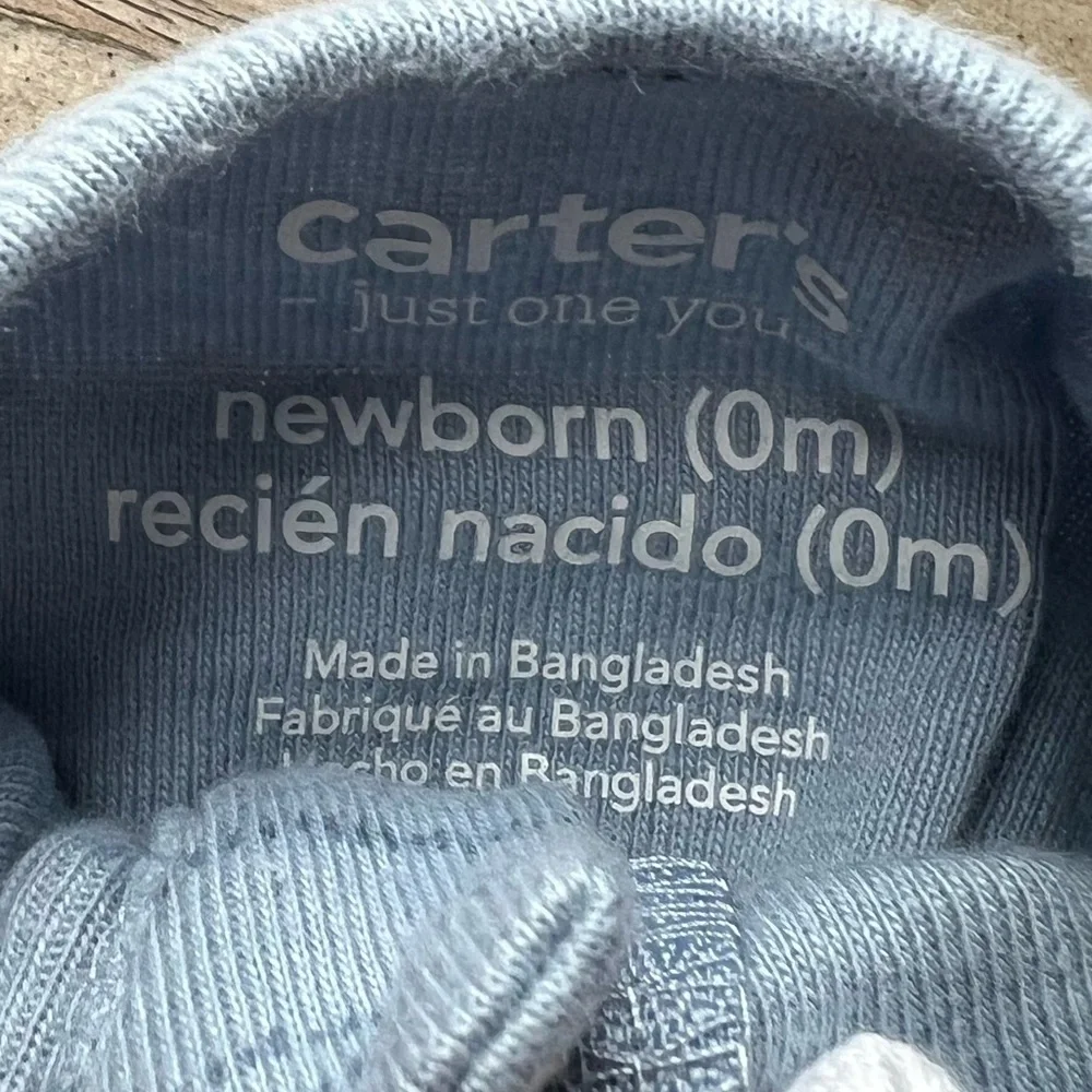 2 Carter’s Zip Up Newborn One Piece Footie Pajamas
